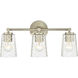 Ashli 3 Light 20 inch Modern Gold Vanity Light Wall Light